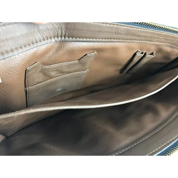 Savage Unisex‎ Adults Brown Leather Double Handles Laptop Messenger Bag - Picture 7 of 8